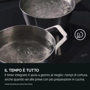 AEG OIO64A00FB Black Piano Cottura Induzione PowerBoost DirekTouch Timer Foro Incasso 56x49cm