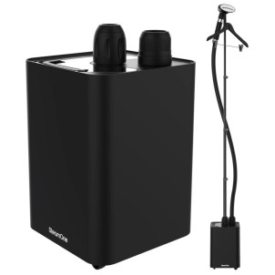 SteamOne Henri 2 Black Steamer Verticale 2000W Vapore 42g/min 1,8L Appendino Ruote