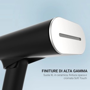 SteamOne James 2 Black Steamer Portatile Pieghevole 2000W Vapore 35g/min 80-150ml