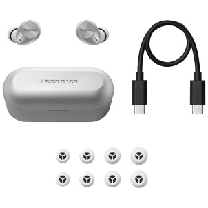 Technics EAH-AZ40M2ES Silver Auricolari Bluetooth Multipoint Noise Cancelling 5,5h Custodia