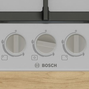 Bosch PGQ7B5K90 Inox Piano Cottura Gas 75cm 5 Fuochi Bruciatore turboWok Griglie Ghisa Serie4