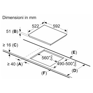 Bosch PUG611AA5E Piano Cottura Induzione 60cm 4 Zone PowerBoost su Piastra Poteriore Sinistra Serie2