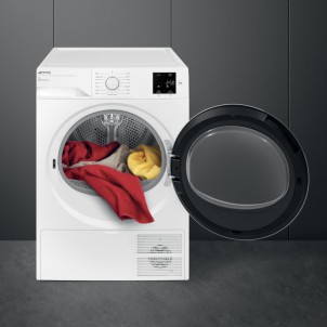 Smeg DRC08EE Asciugatrice 8Kg Slim 50cm Sensore di Umidità Tubo Scarico Condensa