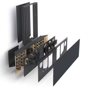 Canvas 55" Fabric Black Soundbar Hi-Fi BACCH 3D WiFi AirPlay2 GoogleCast HDMI eARC Pavimento Parete