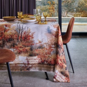 Maison Sucrée Tovaglia Korin Foliage 155x225 Tessuto AntiMacchia NoStiro