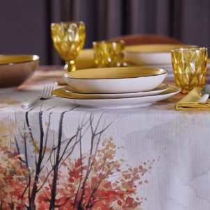 Maison Sucrée Tovaglia Korin Foliage 155x225 Tessuto AntiMacchia NoStiro