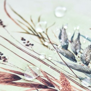 Maison Sucrée Tovaglia Korin Verdi Speziati 155x225 Tessuto AntiMacchia NoStiro