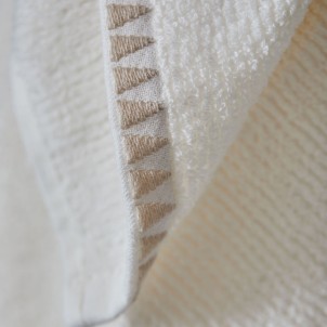 Maison Sucrée Asciugamani Viso e Ospite Brera var.02 Burro Spugna 100% Cotone