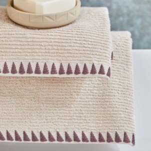 Maison Sucrée Asciugamani Viso e Ospite Brera var.39 Betulla Spugna 100% Cotone