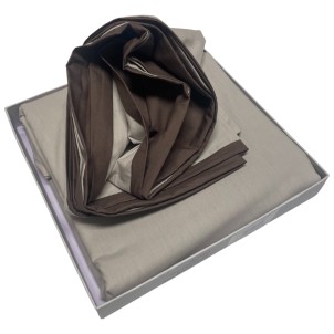 Maison Sucrée Sacco Copripiumino Materia200 Bi-Color var.02 BiscottoRiccio 2 piazze 255x200+50