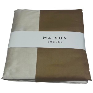 Maison Sucrée Parure Copripiumino Marais300 Bi-Color var.03 LatteCocco 2 piazze 255x200