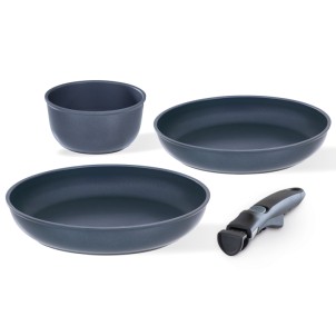 Barazzoni Keramos Facile Casseruola 2,4L 20cm Ceramica Alluminio Manico Separato Optional Funziona su Gas Elettrico Induzione