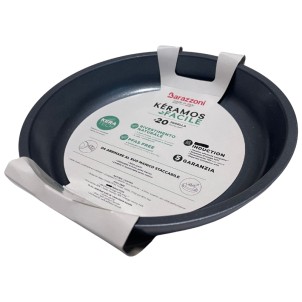 Barazzoni Keramos Facile Padella 1,1L 20cm Ceramica Alluminio Manico Staccabile Optional Funziona su Gas Elettrico Induzione