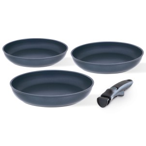 Barazzoni Keramos Facile Padella 1,1L 20cm Ceramica Alluminio Manico Staccabile Optional Funziona su Gas Elettrico Induzione