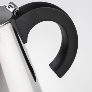 Barazzoni Caffettiera Inox 4 Tazze 2 con Riduttore Diametro 10cm per Piani Induzione Gas Elettrico