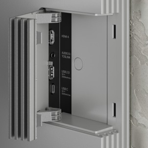 Loewe Stellar 42 DR+ Alu+Concrete TV 42" OLED MLA META 4K Smart os8 Vidaa SL8 SSD 1TB 2Tuner MagicLight Base Girevole