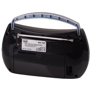 Trevi RA764 Nero Radio FM AM Portatile Pile e Corrente