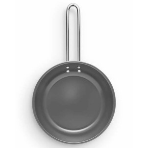 Eva Solo Padella 20cm Laser Titanium Inox Riciclato 90% Slip-Let Antiaderente x Gas Elettrico Induzione Forno