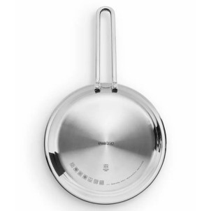 Eva Solo Padella 20cm Laser Titanium Inox Riciclato 90% Slip-Let Antiaderente x Gas Elettrico Induzione Forno