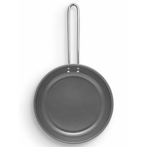 Eva Solo Padella 24cm Laser Titanium Inox Riciclato 90% Slip-Let Antiaderente x Gas Elettrico Induzione Forno