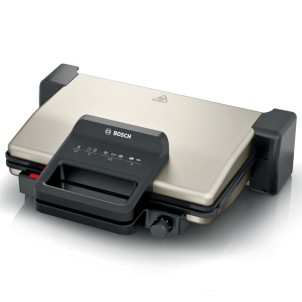 Bosch TCG3302 Silver Bistecchiera 2000W 3 Posizioni Piastre Rimovibili Lavabili in Lavastoviglie 22x31cm 