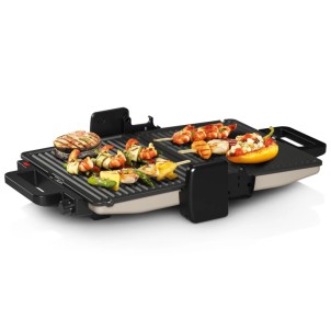 Bosch TCG3302 Silver Bistecchiera 2000W 3 Posizioni Piastre Rimovibili Lavabili in Lavastoviglie 22x31cm 