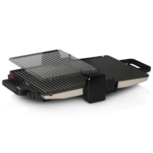 Bosch TCG3302 Silver Bistecchiera 2000W 3 Posizioni Piastre Rimovibili Lavabili in Lavastoviglie 22x31cm 