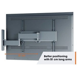 Vogel's TVM 1443 Black Staffa Muro TV32"-65" Max25Kg 3 snodi Vesa 100/400 Prof.7,9-50,8cm