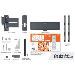 Vogel's TVM 1443 Black Staffa Muro TV32"-65" Max25Kg 3 snodi Vesa 100/400 Prof.7,9-50,8cm