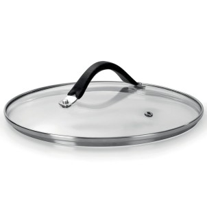 Barazzoni Coperchio Vetro Temperato 28cm 33 Carati Manico Silicone Sfiato Vapore