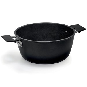 Barazzoni 33 Carati Casseruola 20cm 2,4L Alluminio Rivestitimento Diamantech Coperchio Gas Elettrico Induzione