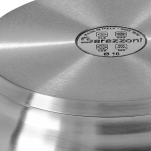 Barazzoni Spaghettiere Doppio Cestello 24cm 7,25L Inox Coperchio Vetro Sfiato Vapore Gas Elettrico Induzione