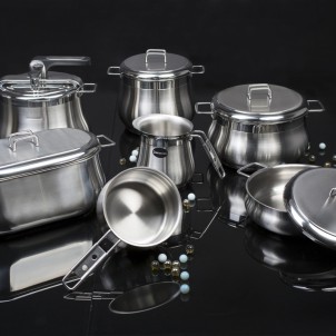 Barazzoni Tummy Casseruola 18cm 2,6L Acciao Inox 18/10 Fondo Triplen per Gas Elettrico Induzione