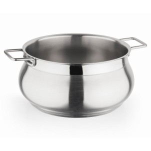Barazzoni Tummy Casseruola 26cm 7,25L Acciao Inox 18/10 Fondo Triplen per Gas Elettrico Induzione
