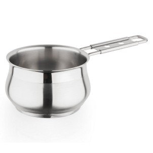 Barazzoni Tummy Casseruola Manico Lungo 12cm 0,7L Acciao Inox 18/10 Fondo Triplen per Gas Elettrico Induzione