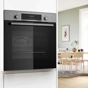 Bosch HBA574BS3 Forno Incasso Multifunzione 7 Tipi di Cottura 10 Automatici HotAir 3D Pirolitico Serie4