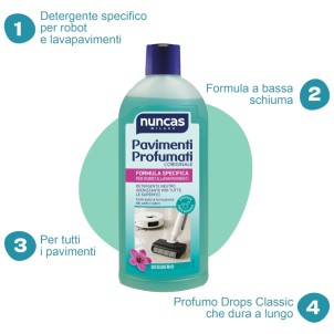 Nuncas Pavimenti Profumati Robot Detergente Desiderio 500ml pH Neutro Specifico per Robot e Lavapavimenti