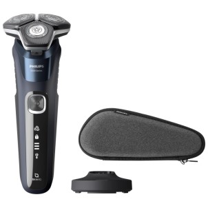 Philips S5885/35 Rasoio SkinIQ Testine Flessibili 360-D Rifinitore Wet&Dry R.1h/A.60min Base Custodia