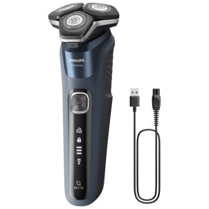Philips S5885/35 Rasoio SkinIQ Testine Flessibili 360-D Rifinitore Wet&Dry R.1h/A.60min Base Custodia