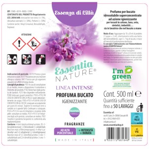 Essentia Profumatore Intense Essenza di Lillà per Bucato ad Azione Igienizzante 500ml Flacone