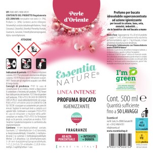 Essentia Profumatore Intense Perle d'Oriente per Bucato ad Azione Igienizzante 500ml Flacone