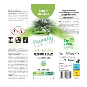 Essentia Profumatore Intense Seta e Bamboo per Bucato ad Azione Igienizzante 500ml Flacone