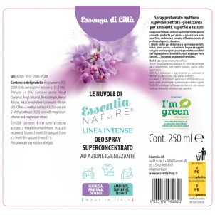 Essentia Le Nuvole Intense Essenze di Lillà 250ml Spray Igienizza Profuma Deterge Ambienti Superfici Tessuti