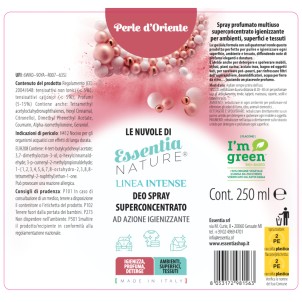 Essentia Le Nuvole Intense Perle d'Oriente 250ml Spray Igienizza Profuma Deterge Ambienti Superfici Tessuti