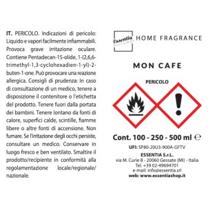 Essentia Nature Home Fragrance Luxury Mon Cafe 250ml Diffusore Naturale di Profumi per Ambiente con Midollini