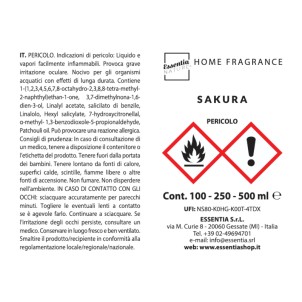 Essentia Nature Home Fragrance Luxury Sakura 250ml Diffusore Naturale di Profumi per Ambiente con Midollini
