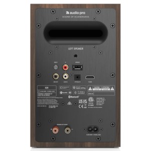 Audio Pro A28 Walnut Coppia Casse Wireless Generation2 Wi-Fi Multiroom InternetRadio GoogleCast AirPlay2 BT HDMI-ARC Ottico Line