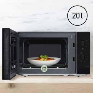 Panasonic NN-SM22QBEPG Black Microonde 20Litri 800Watt Piatto 25,5cm Comandi Meccanici