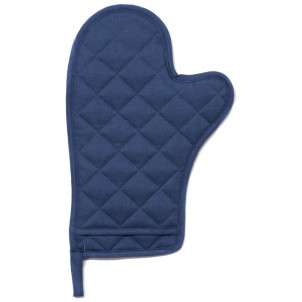 Maison Sucrée Guanto Forno Trapuntato Essenziale var.11 Blu 18x32cm Misto Lino