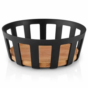 Eva Solo Cestino per il Pane Grande 24,5cm Nordic Kitchen Black Bambù Carbonizzato Tools Design